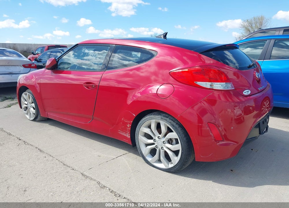 2013 HYUNDAI VELOSTER VIN: KMHTC6AD2DU171593