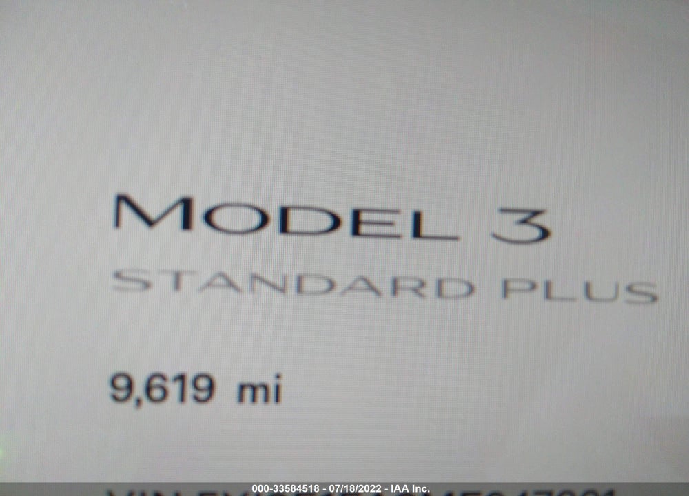 2021 TESLA MODEL 3 STANDARD RANGE PLUS REAR-WHEEL DRIVE VIN: 5YJ3E1EA2MF047821