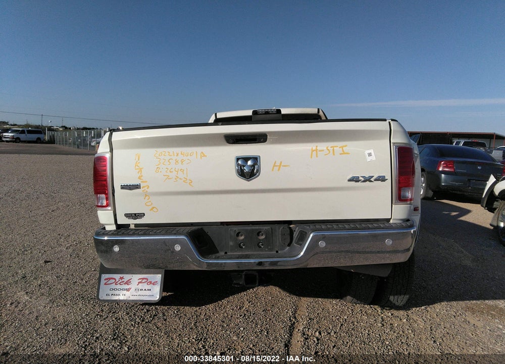 2018 RAM 3500 LAIE  4X4 8' BOX VIN: 3C63RRJL3JG267895