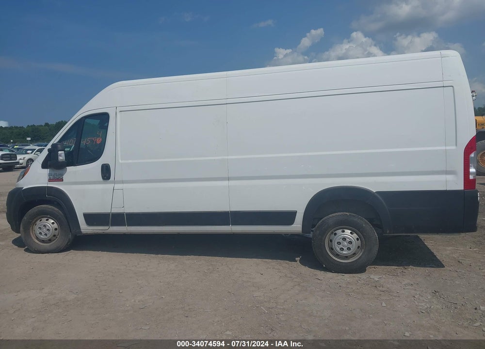 2019 RAM PROMASTER 3500 CARGO VAN HIGH ROOF 159 WB EXT VIN: 3C6URVJG3KE562122
