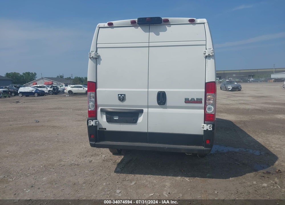 2019 RAM PROMASTER 3500 CARGO VAN HIGH ROOF 159 WB EXT VIN: 3C6URVJG3KE562122