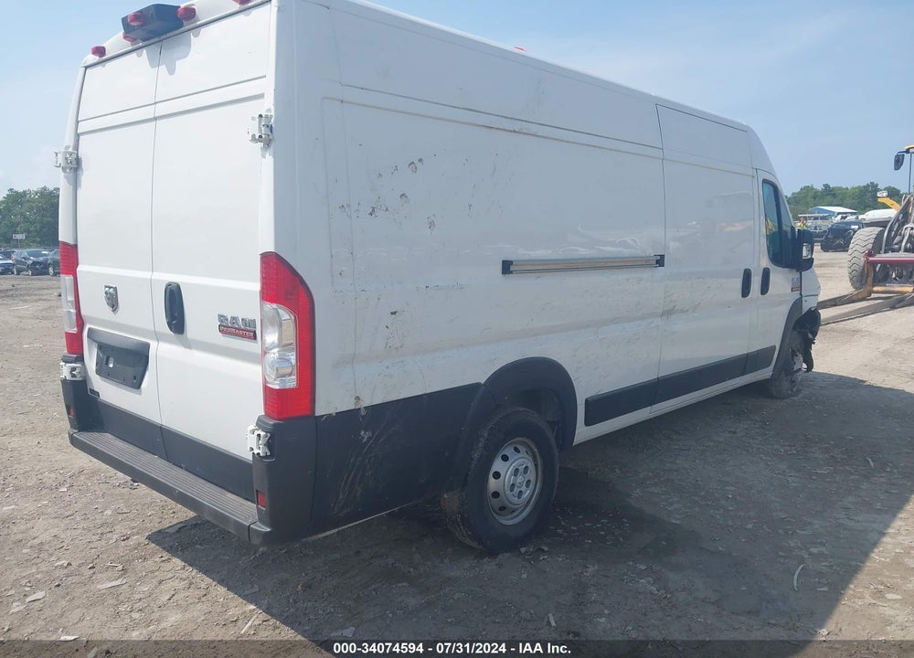 2019 RAM PROMASTER 3500 CARGO VAN HIGH ROOF 159 WB EXT VIN: 3C6URVJG3KE562122