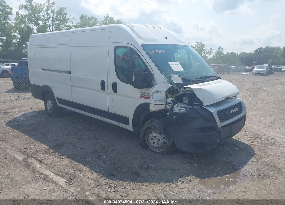 2019 RAM PROMASTER 3500 CARGO VAN HIGH ROOF 159 WB EXT VIN: 3C6URVJG3KE562122