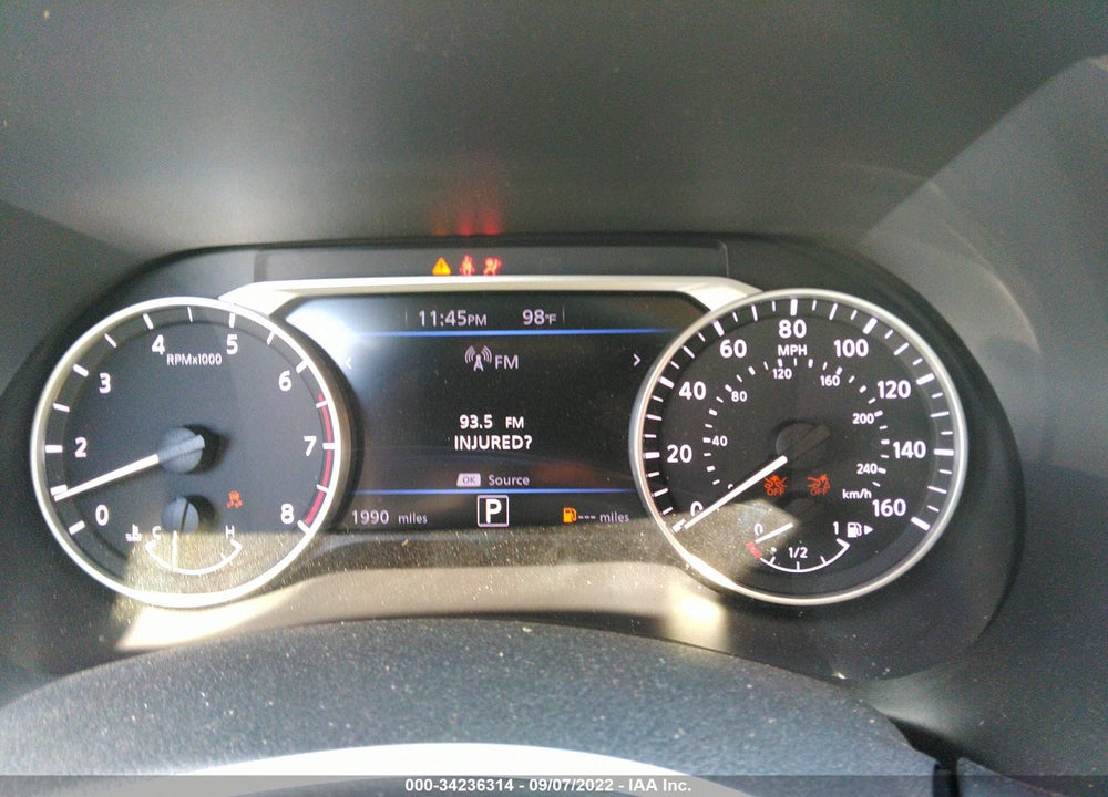2022 NISSAN SENTRA SV XTRONIC CVT VIN: 3N1AB8CV9NY272258