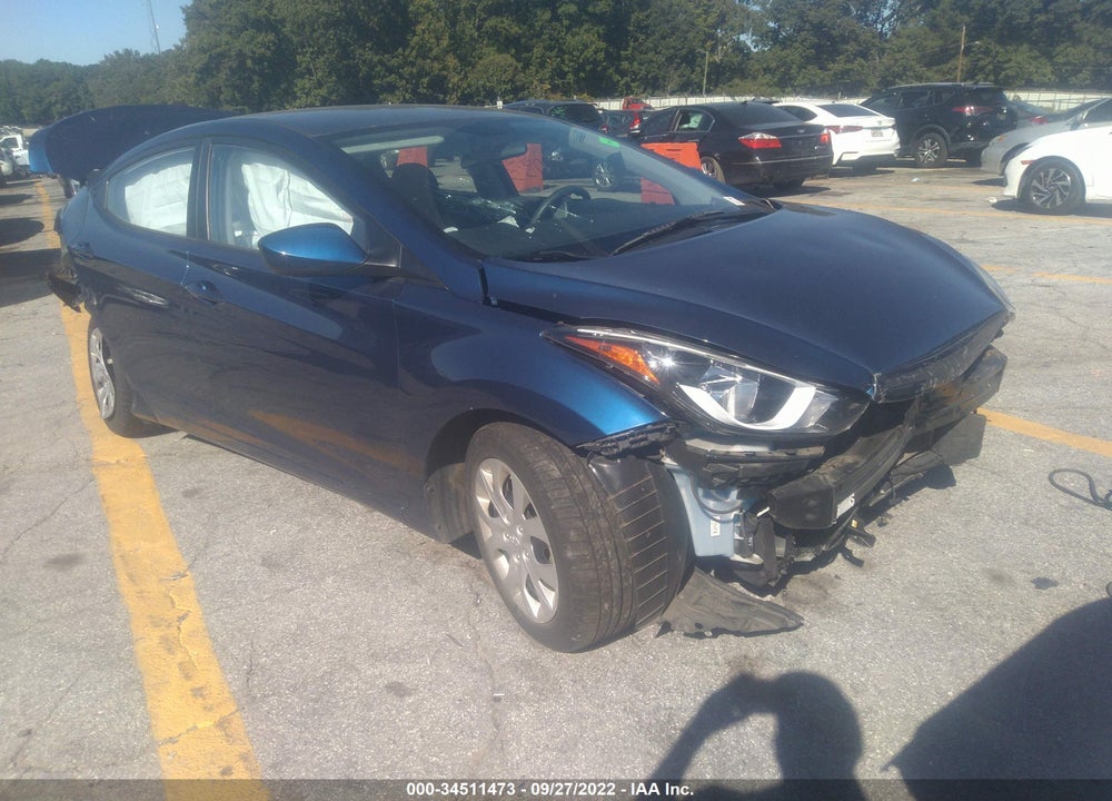 2016 HYUNDAI ELANTRA GL VIN: 5NPDH4AE2GH796369