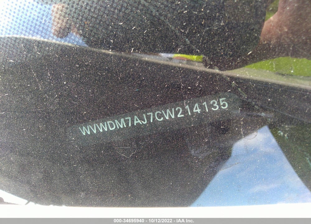 2012 VOLKSWAGEN GOLF TDI 4-DOOR VIN: WVWDM7AJ7CW214135