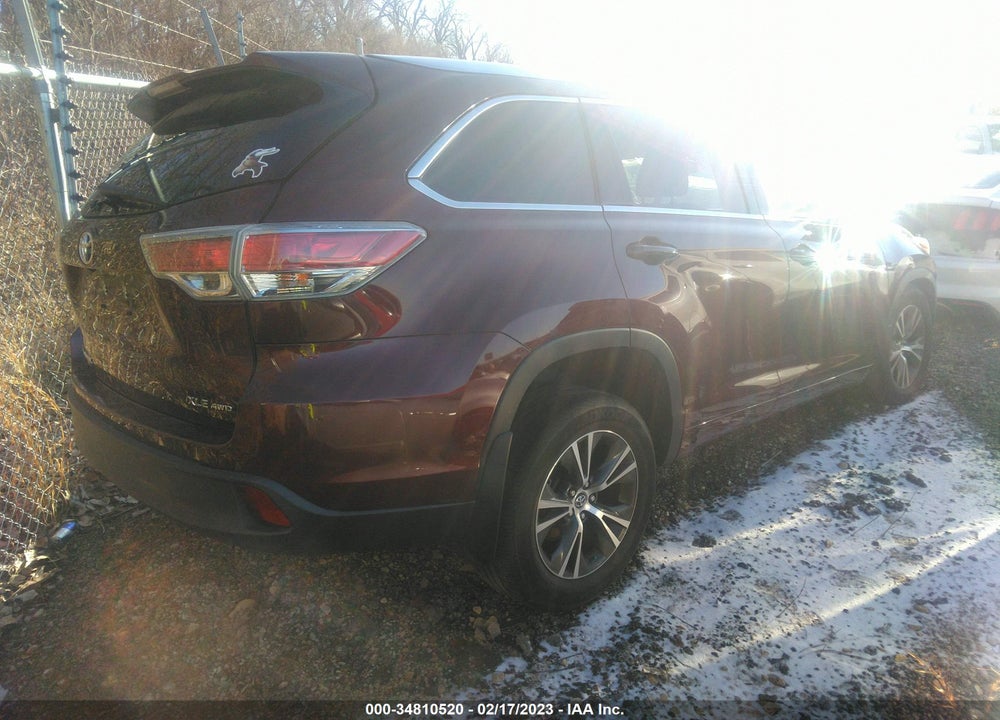 2016 TOYOTA HIGHLANDER XLE V6 VIN: 5TDJKRFH6GS275184