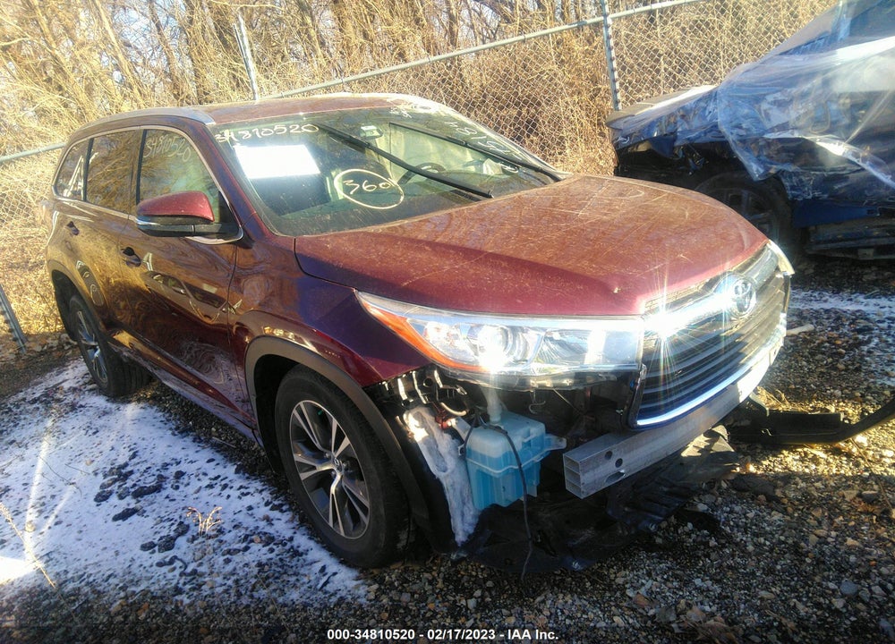 2016 TOYOTA HIGHLANDER XLE V6 VIN: 5TDJKRFH6GS275184