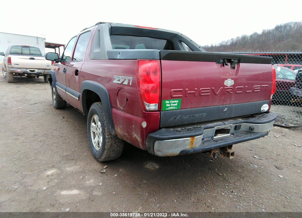 2004 CHEVROLET AVALANCHE 1500 VIN: 3GNEK12T24G192219