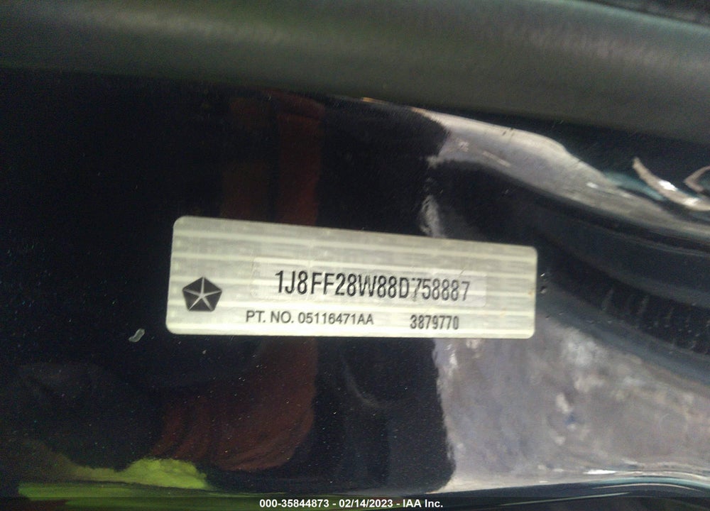2008 JEEP PATRIOT SPORT VIN: 1J8FF28W88D758887