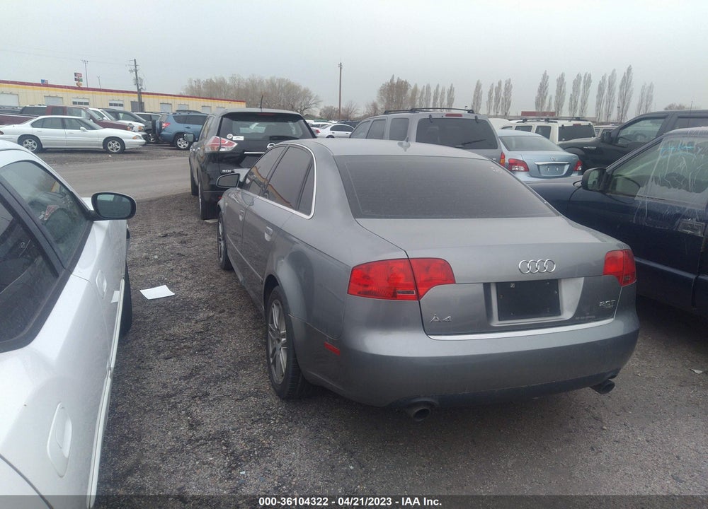 2007 AUDI A4 2.0T VIN: WAUDF78E87A174277
