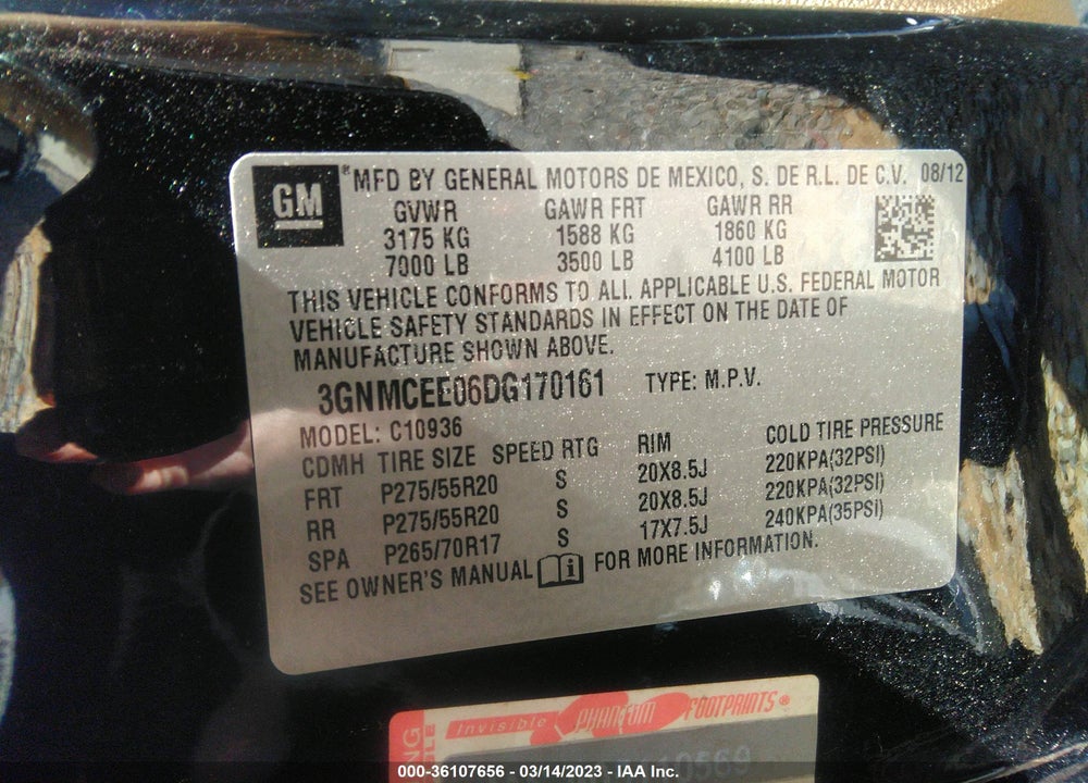 2013 CHEVROLET AVALANCHE LS VIN: 3GNMCEE06DG170161