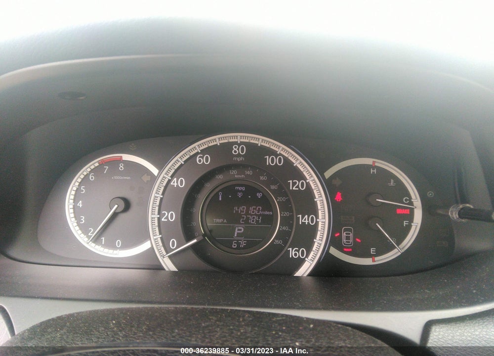 2013 HONDA ACCORD EX-L VIN: 1HGCR2F83DA019493