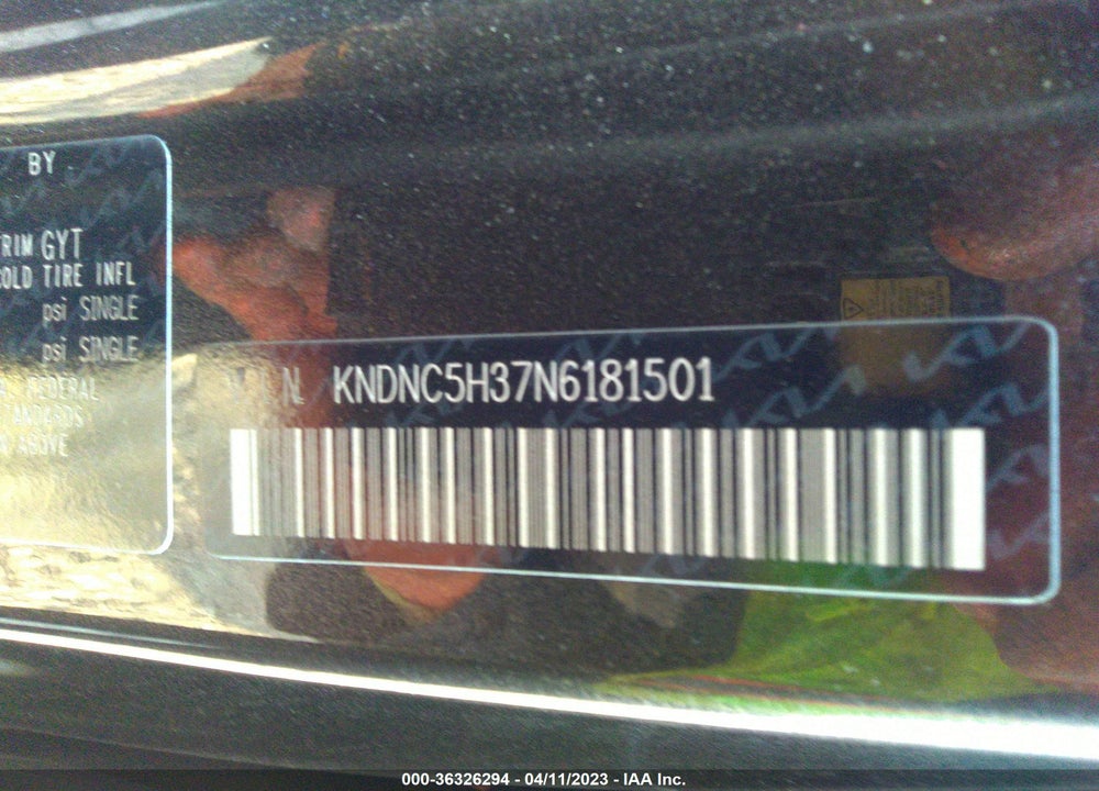 2022 KIA CARNIVAL MPV EX VIN: KNDNC5H37N6181501