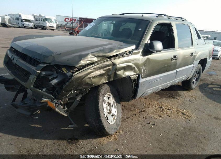 2002 CHEVROLET AVALANCHE VIN: 3GNEK13T22G122862