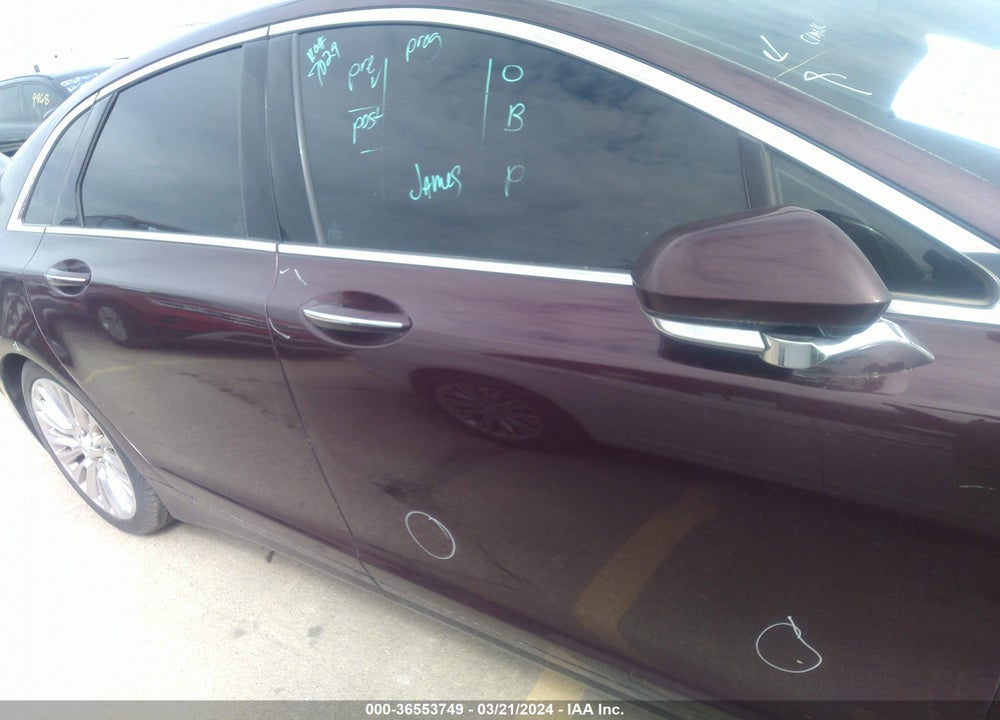 2013 LINCOLN MKZ VIN: 3LN6L2GK7DR801336