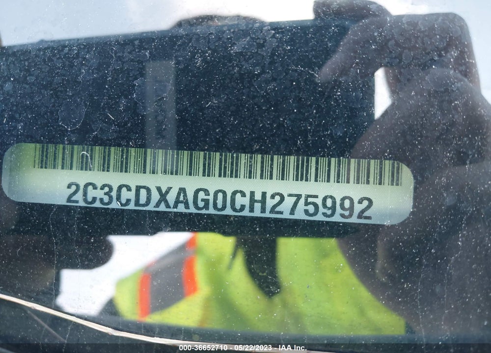 2012 DODGE CHARGER POLICE VIN: 2C3CDXAG0CH275992