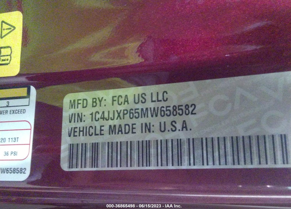2021 JEEP WRANGLER 4XE UNLIMITED SAHARA 4X4 VIN: 1C4JJXP65MW658582