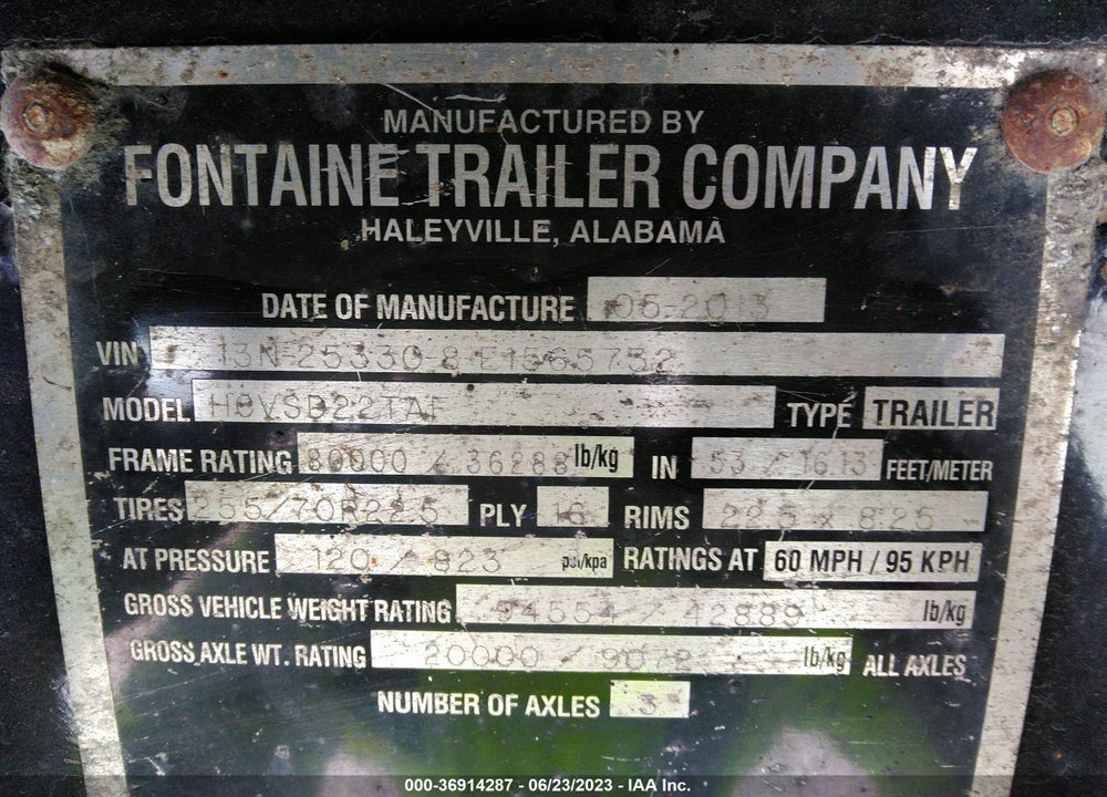 2014 FONTAINE TRAILER CO --- VIN: 13N253308E1565732