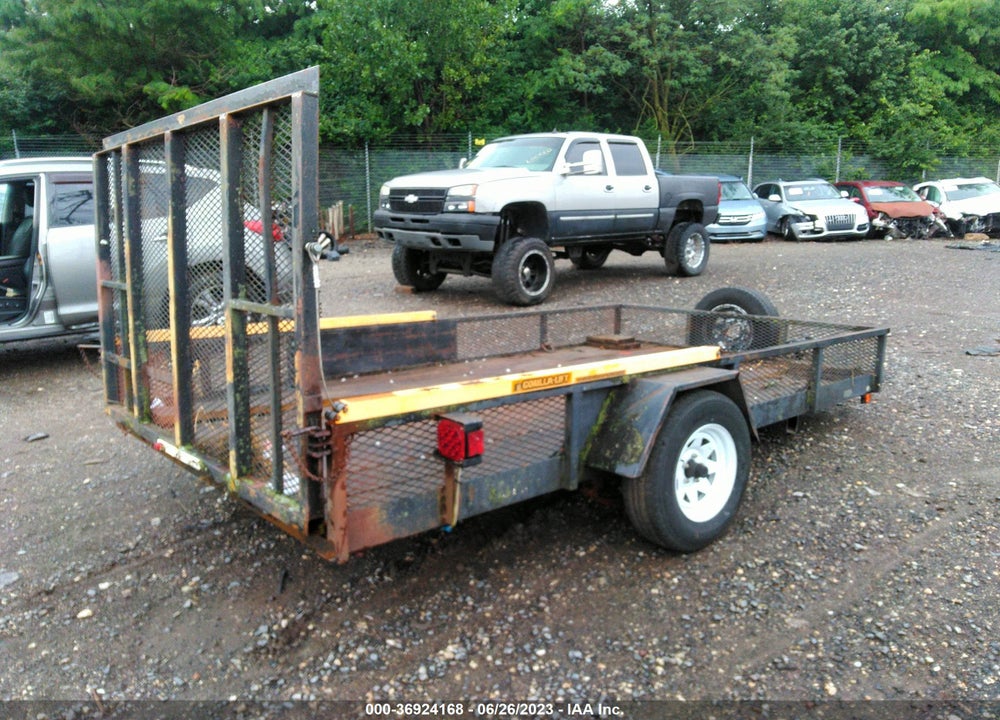 1991 KODIAK 6 X 12 TRAILER WITH 2 WHE VIN: 1VG1K6E17MM124387