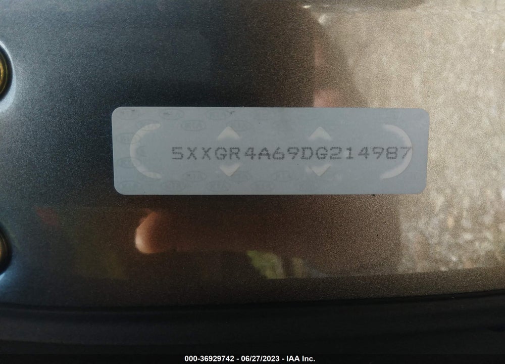 2013 KIA OPTIMA VIN: 5XXGR4A69DG214987
