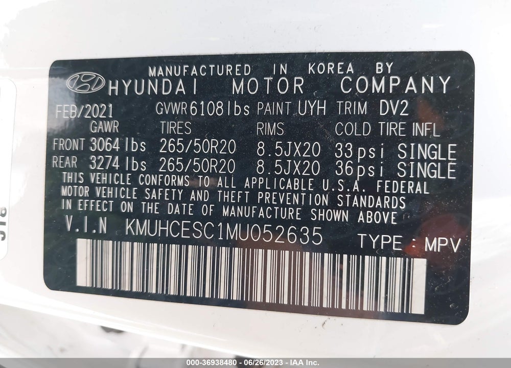 2021 GENESIS GV80 3.5T AWD VIN: KMUHCESC1MU052635