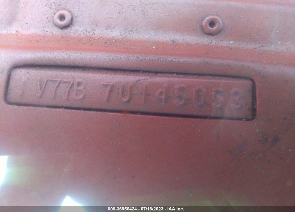 1977 CHEVROLET VEGA VIN: 1V77B7U145053