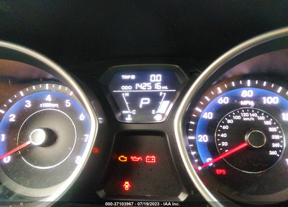 2012 HYUNDAI ELANTRA GLS VIN: 5NPDH4AE8CH118123