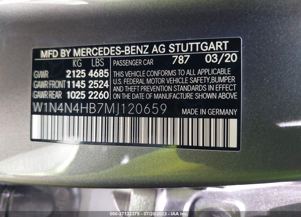 2021 MERCEDES-BENZ GLA 250 VIN: W1N4N4HB7MJ120659