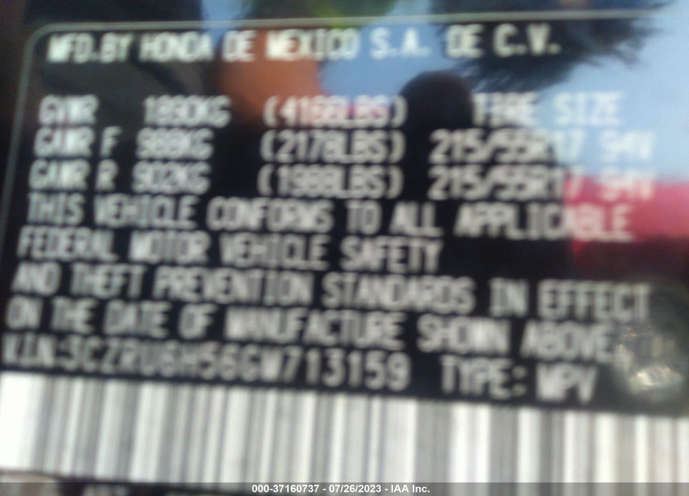 2016 HONDA HR-V EX VIN: 3CZRU6H56GM713159