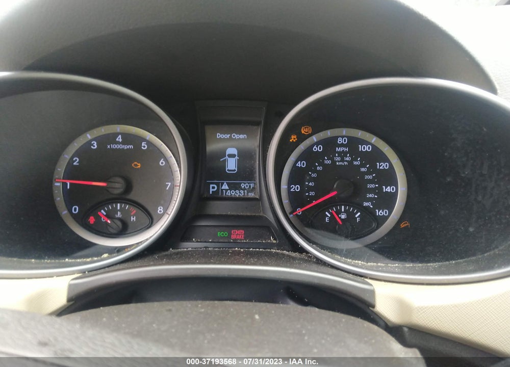 2014 HYUNDAI SANTA FE GLS VIN: KM8SM4HF2EU067661