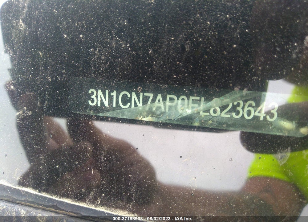 2015 NISSAN VERSA 1.6 S+ VIN: 3N1CN7AP0FL823643