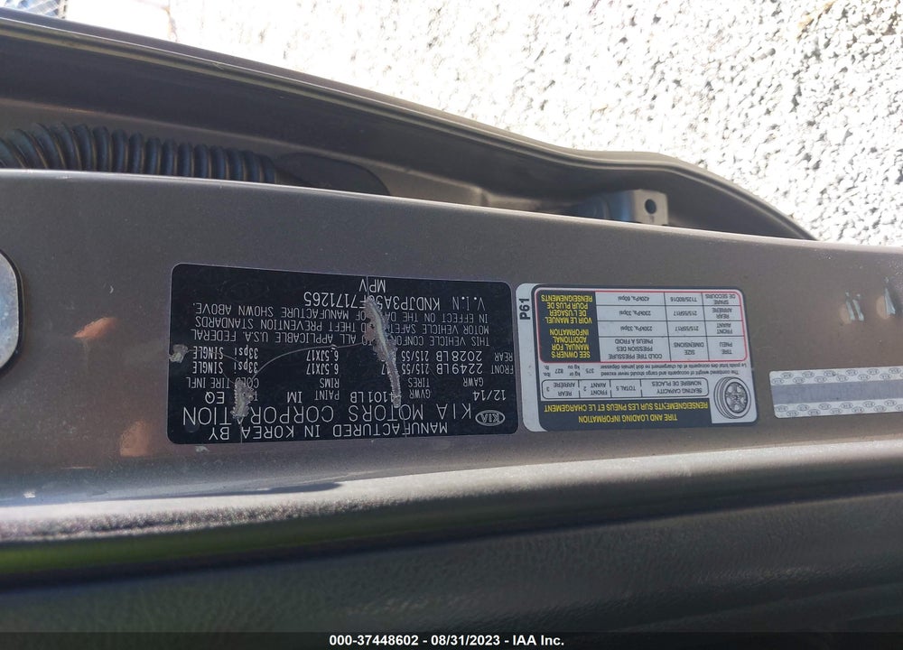 2015 KIA SOUL VIN: KNDJP3A56F7171265