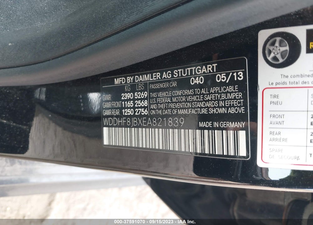2014 MERCEDES-BENZ E 350 4MATIC VIN: WDDHF8JBXEA821839