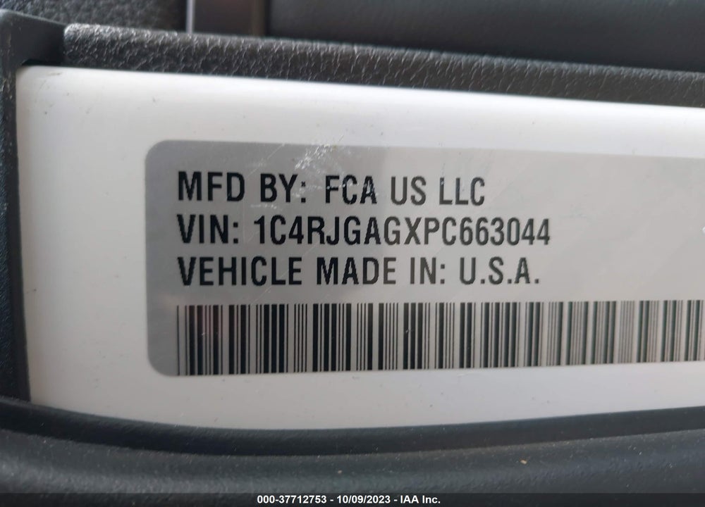 2023 JEEP GRAND CHEROKEE LAREDO 4X2 VIN: 1C4RJGAGXPC663044