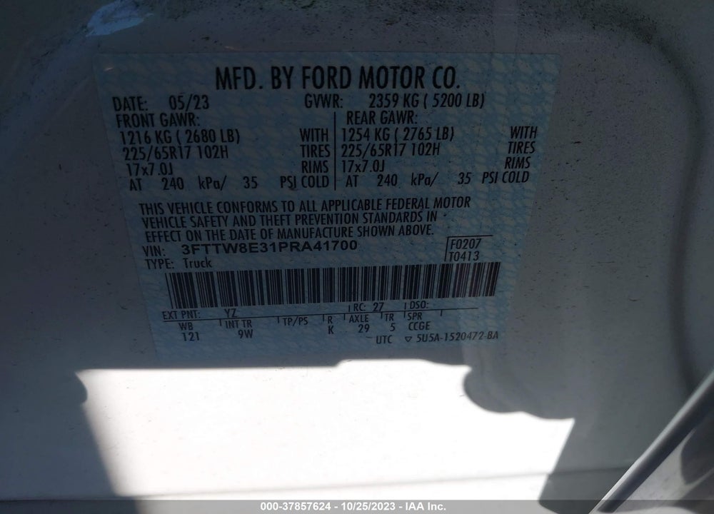 2023 FORD MAVERICK XL VIN: 3FTTW8E31PRA41700