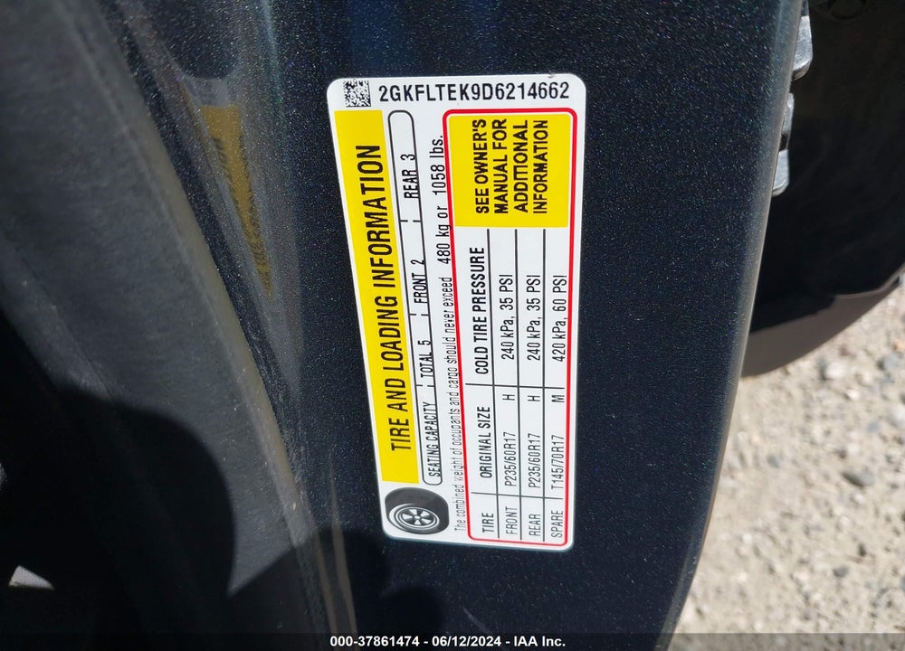 2013 GMC TERRAIN SLE-1 VIN: 2GKFLREKXD6414307