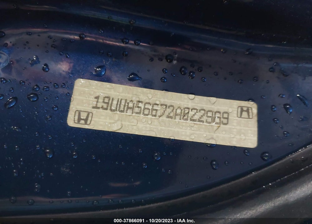 2002 ACURA TL 3.2 (A5) VIN: 19UUA56672A022969