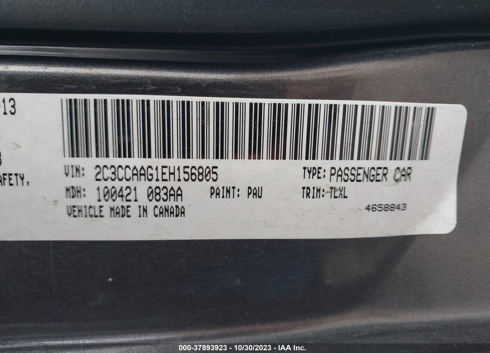 2014 CHRYSLER 300 VIN: 2C3CCAAG1EH156805