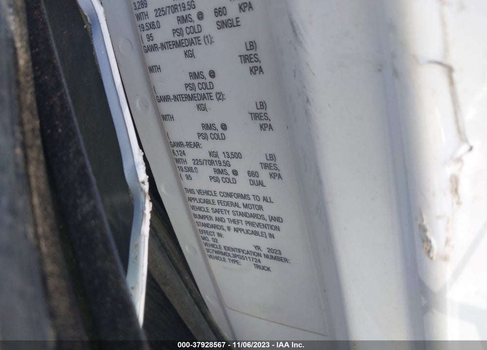 2023 RAM 5500 CHASSIS TRADESMAN/SLT VIN: 3C7WRMDL5PG511725