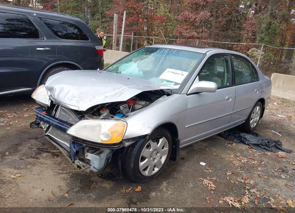 2002 HONDA CIVIC EX VIN: 1HGES26722L017725