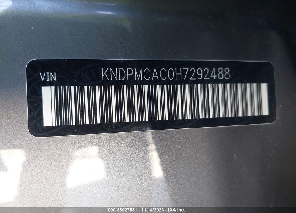 2017 KIA SPORTAGE LX VIN: KNDPMCAC0H7292488