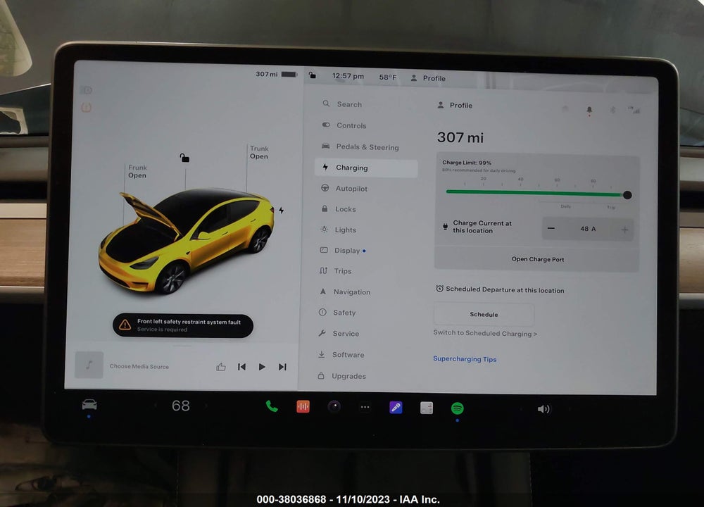 2023 TESLA MODEL Y AWD/LONG RANGE DUAL MOTOR ALL-WHEEL DRIVE VIN: 7SAYGDEE7PA102577