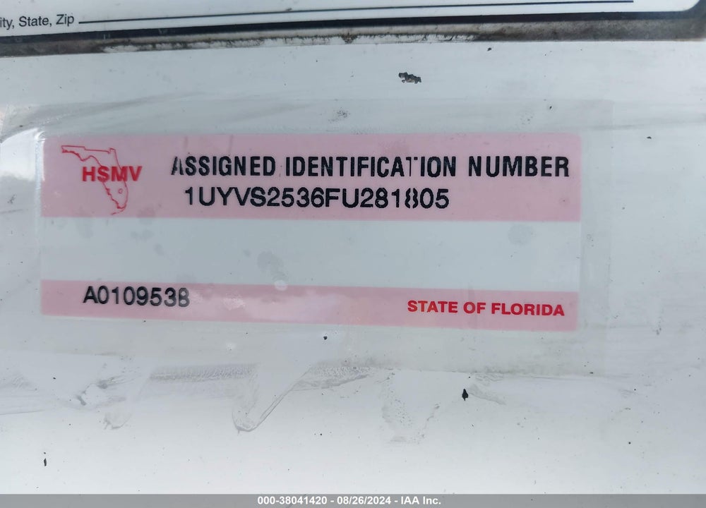 2015 UTILITY TRAILER MFG --- VIN: 1UYVS2536FU281805