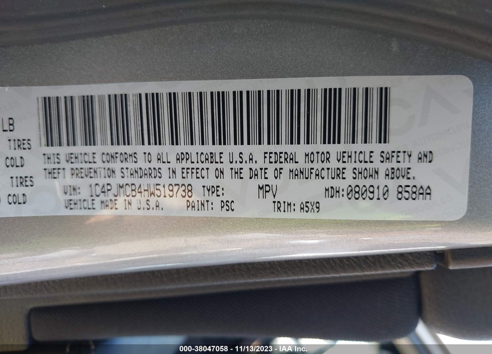 2017 JEEP CHEROKEE LATITUDE 4X4 VIN: 1C4PJMCB4HW519738