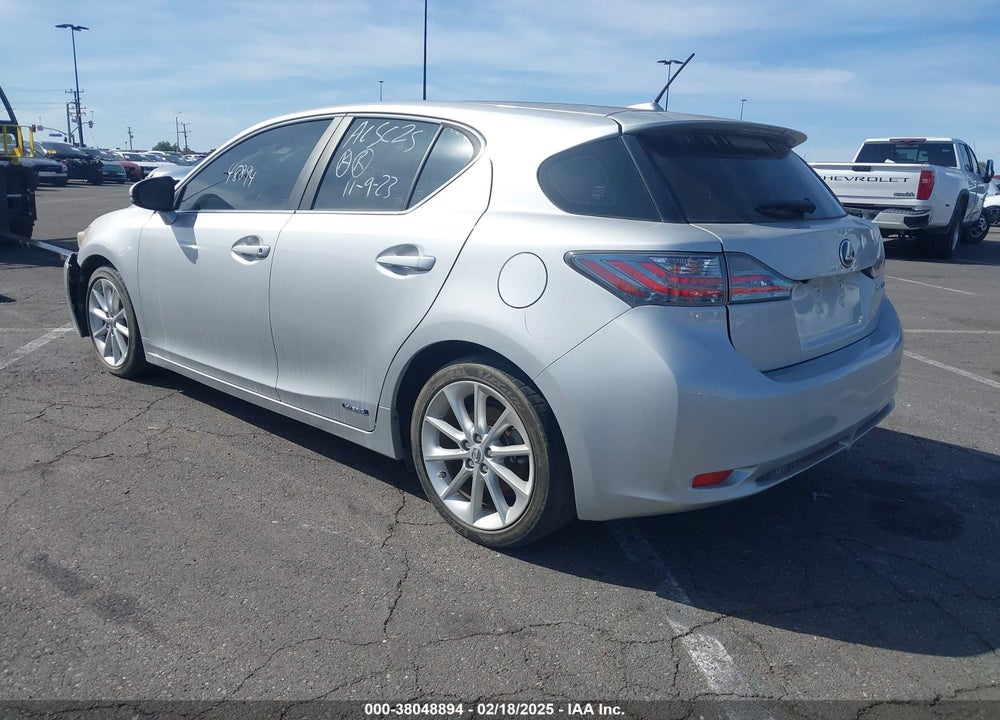 2012 LEXUS CT 200H VIN: JTHKD5BH7C2118759