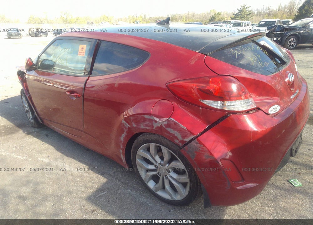 2013 HYUNDAI VELOSTER BASE W/GRAY VIN: KMHTC6ADXDU087019
