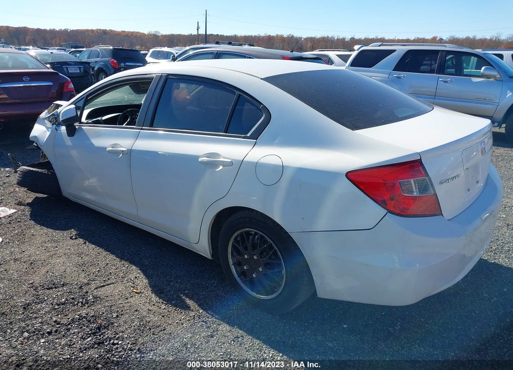 2012 HONDA CIVIC LX VIN: 19XFB2F50CE316982