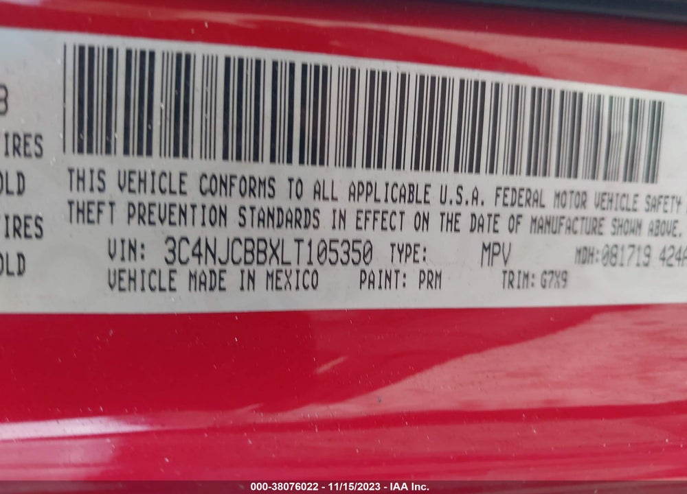 2020 JEEP COMPASS ALTITUDE FWD VIN: 3C4NJCBBXLT105350