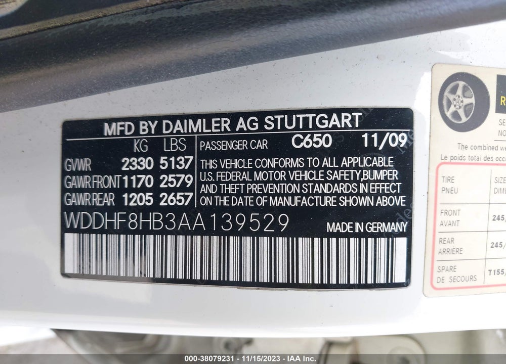 2010 MERCEDES-BENZ E 350 4MATIC VIN: WDDHF8HB3AA139529